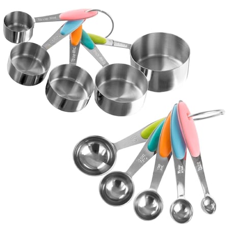 Classic Cuisine Stainless Steel Measuring Cups & Spoons Set - 10 Piece, 10PK 82-KIT1036